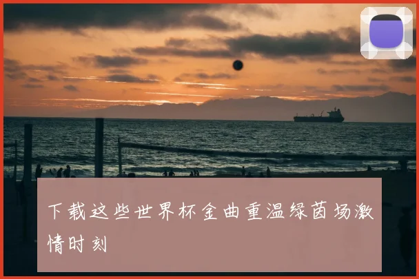 下载这些世界杯金曲重温绿茵场激情时刻
